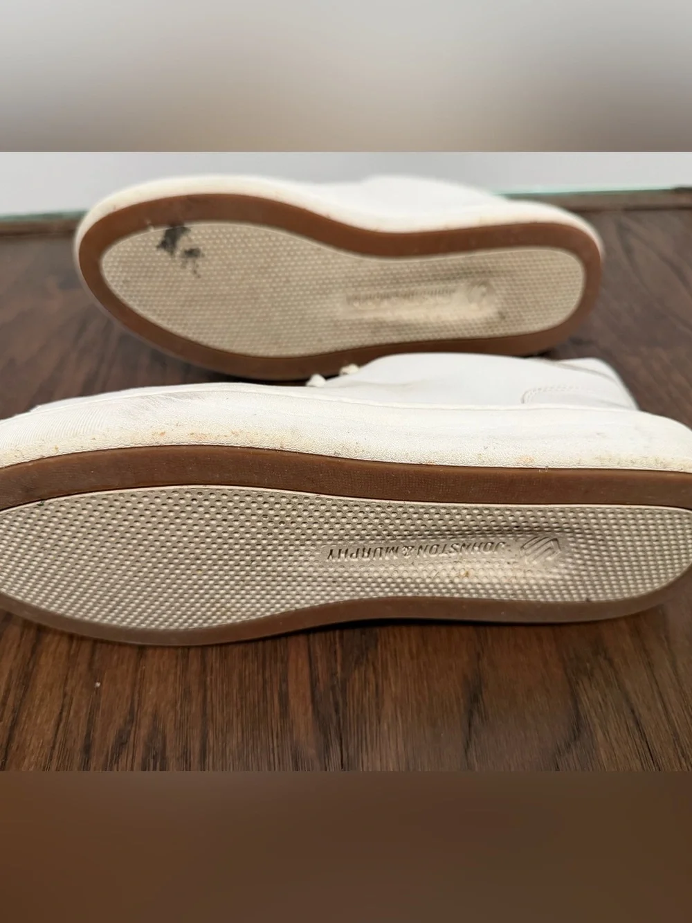Men's White Leather Sneakers with Tan Accent (Anders Lace-To-Toe)